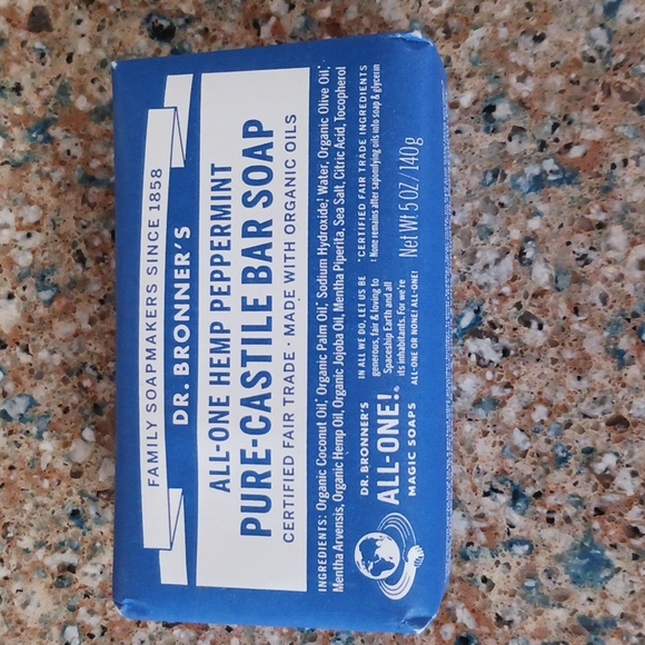 Dr. Bronner's All-One Hemp Peppermint Pure Castille Bar Soap - Picture 1 of 7